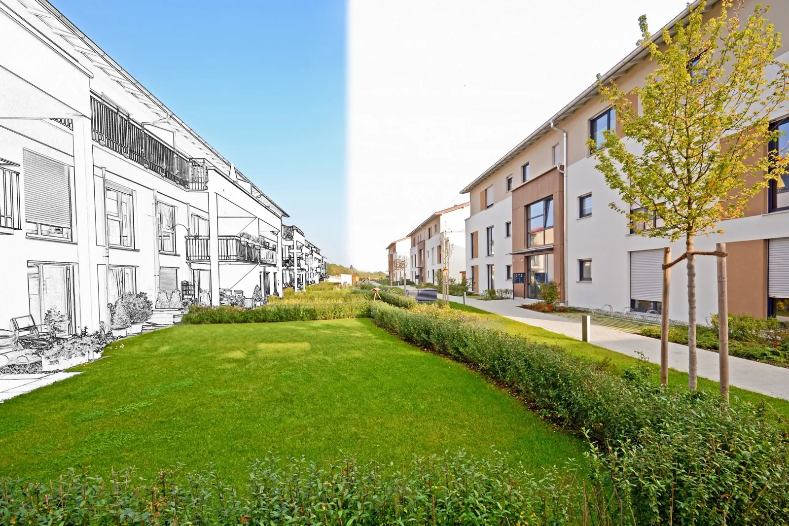 Woongebouwen waarin ontwerp en gerealiseerde bouw samen zichtbaar zijn.