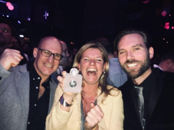 Spin award uitreiking met Raymond, Ingeborg en Michael