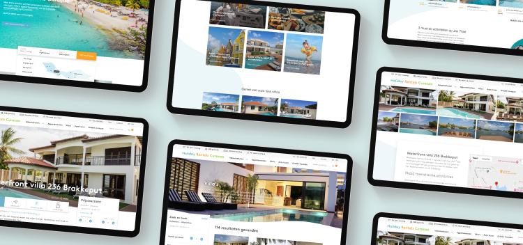 De vernieuwde website van Holiday Rentals Curaçao