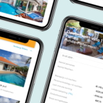 Holiday Rentals Curacao website op mobiel mockups